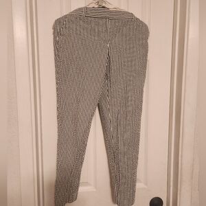 Navy Blue and White Striped Pants